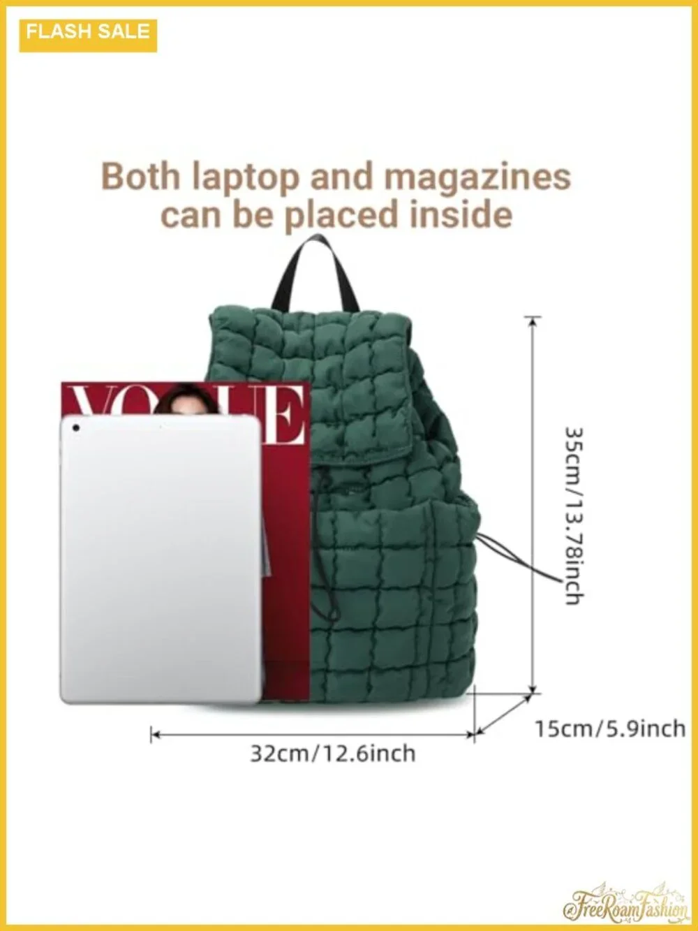 Quilted Puffer Backpack for Women Lightweight Water Resistant Daypack with